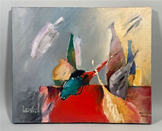 Still life with bottles by Valter Paraschivescu