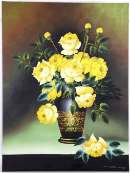 Bouquet de roses jaunes. - Anne-sophie Coudray