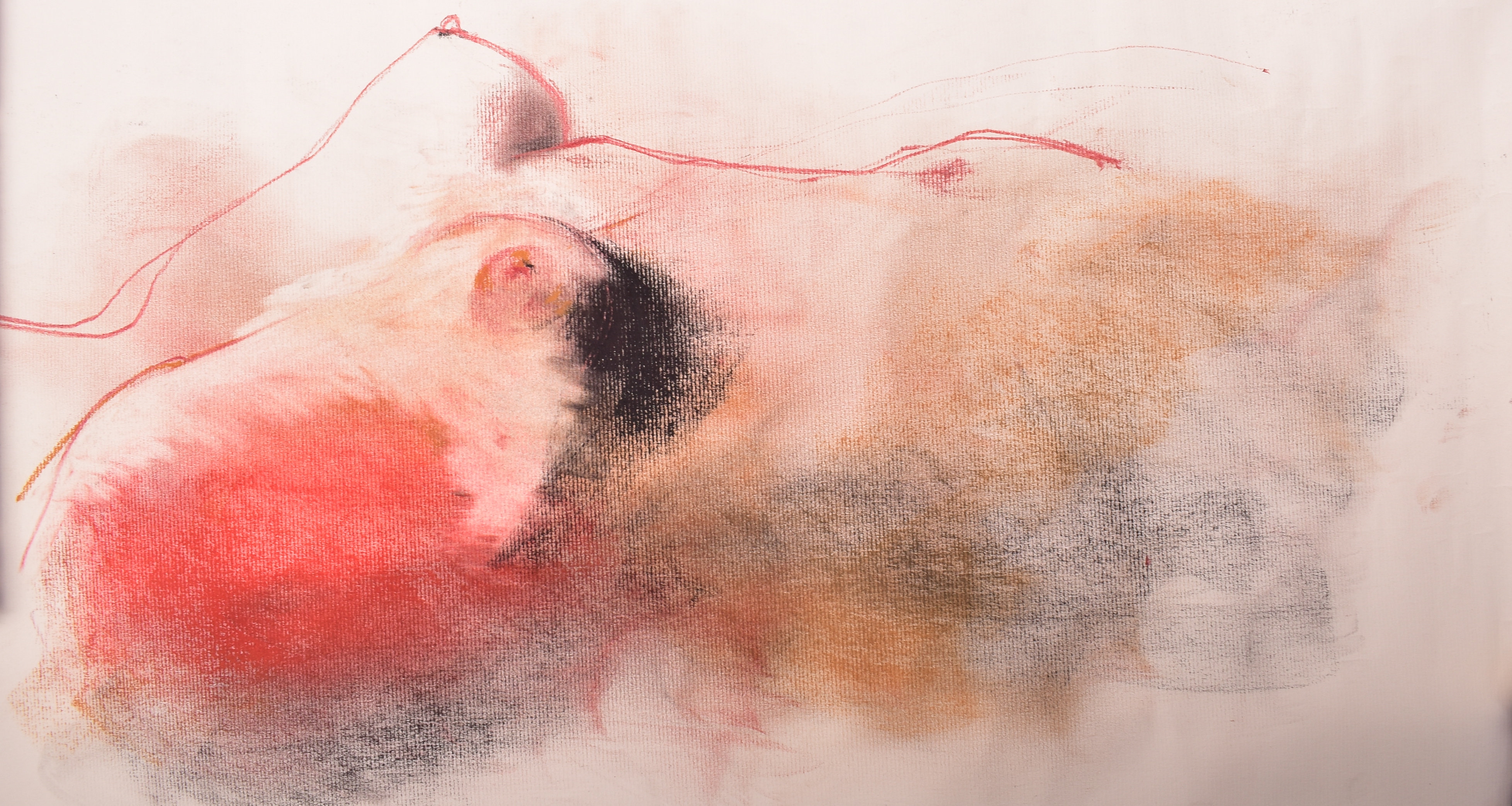 Artwork by Badri Valian, BADRI VALIAN (B. 1977) - NUDE - MARILYN MONROE - 2014, Made of Charcoal and chalk on paper