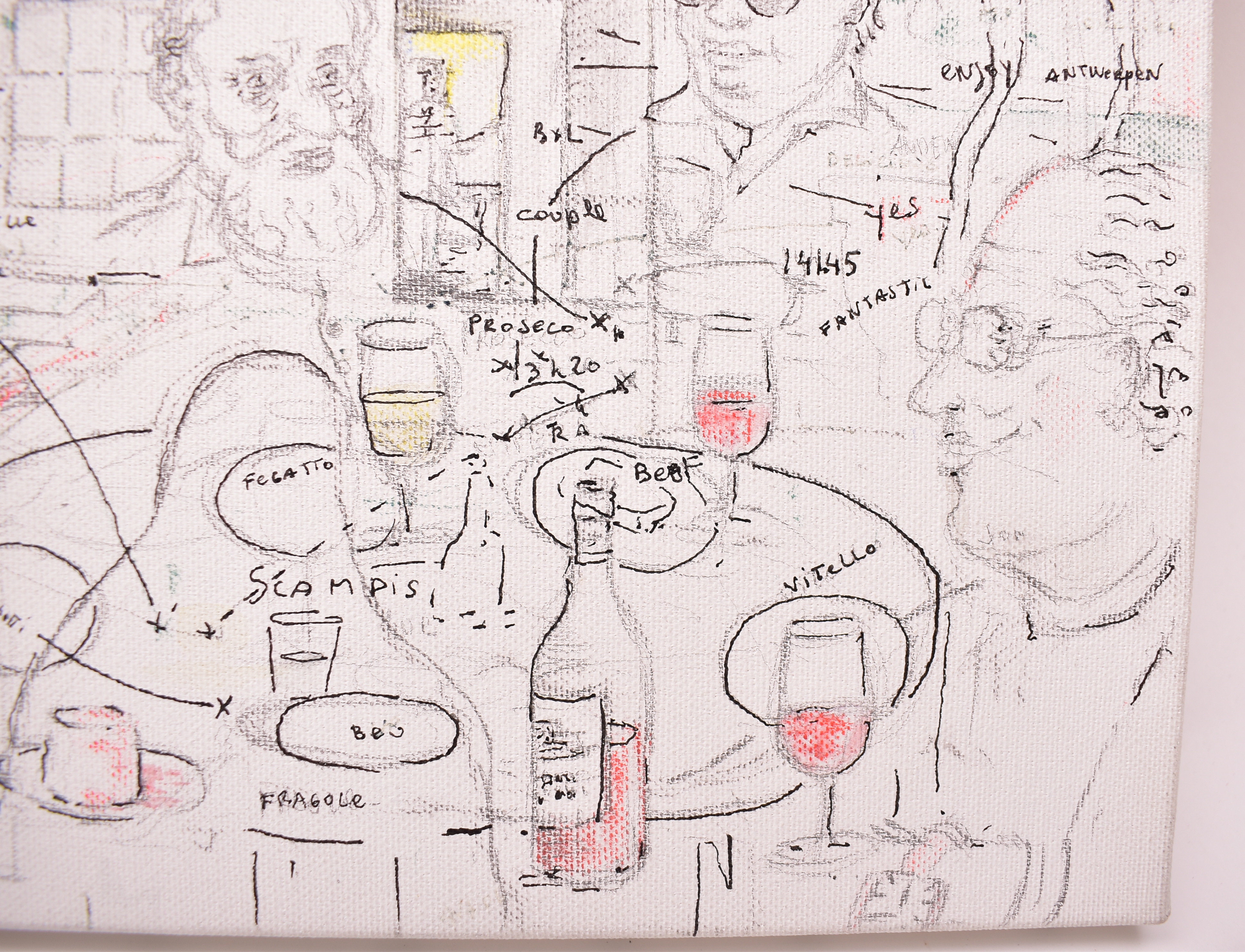 Artwork by Angel Vergara, UNTITLED - 2006, Made of Ink and pencil on canvas