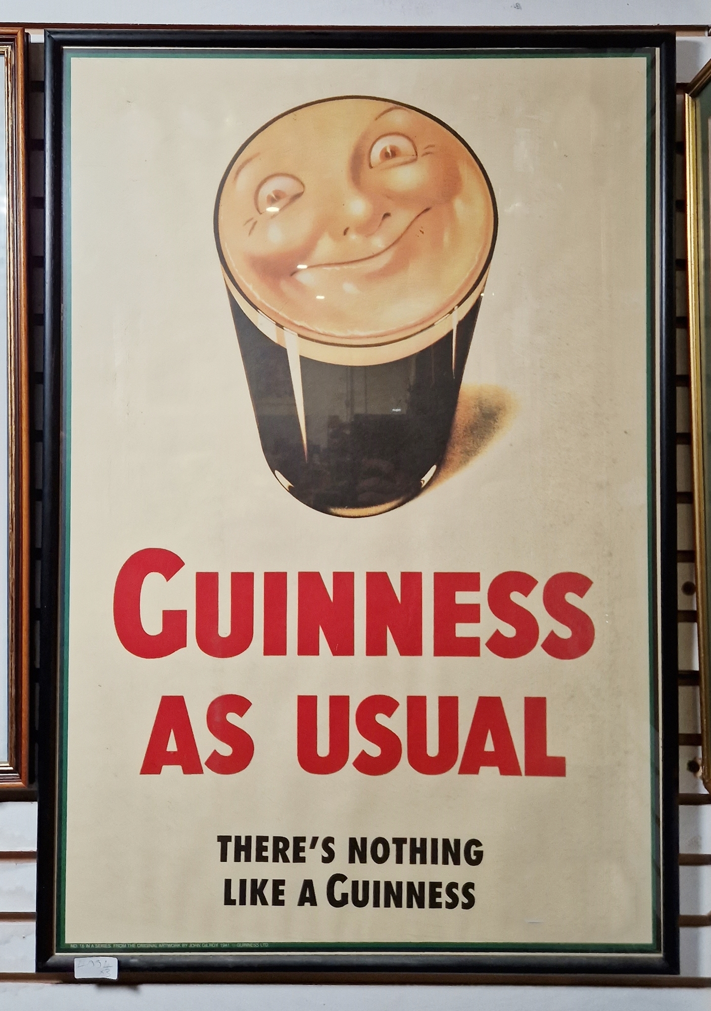 Artwork by John Gilroy, Two Guinness advertising posters, Made of posters