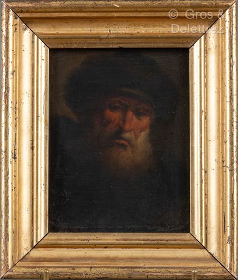 Two portraits of old men by German School, 18th Century, 1765