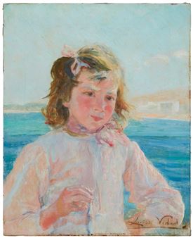 Portrait of a blonde girl - Lluïsa Vidal