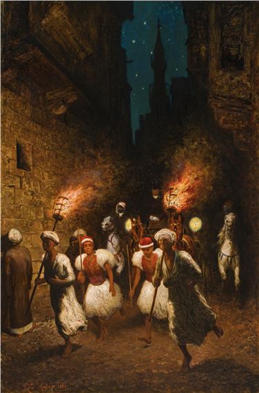 Excursion of a Lady from a Harim by Carl Rudolf Huber, 1839 - 1896