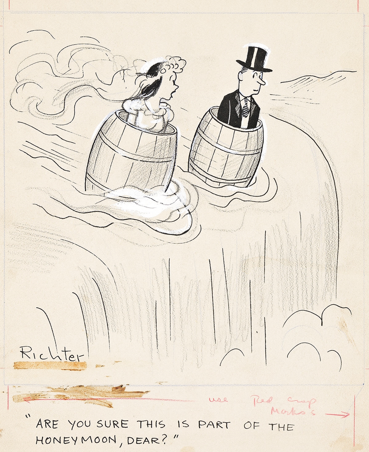 Mischa Richter | Lot of 10 cartoons for Field Publications. (Circa 1940 ...