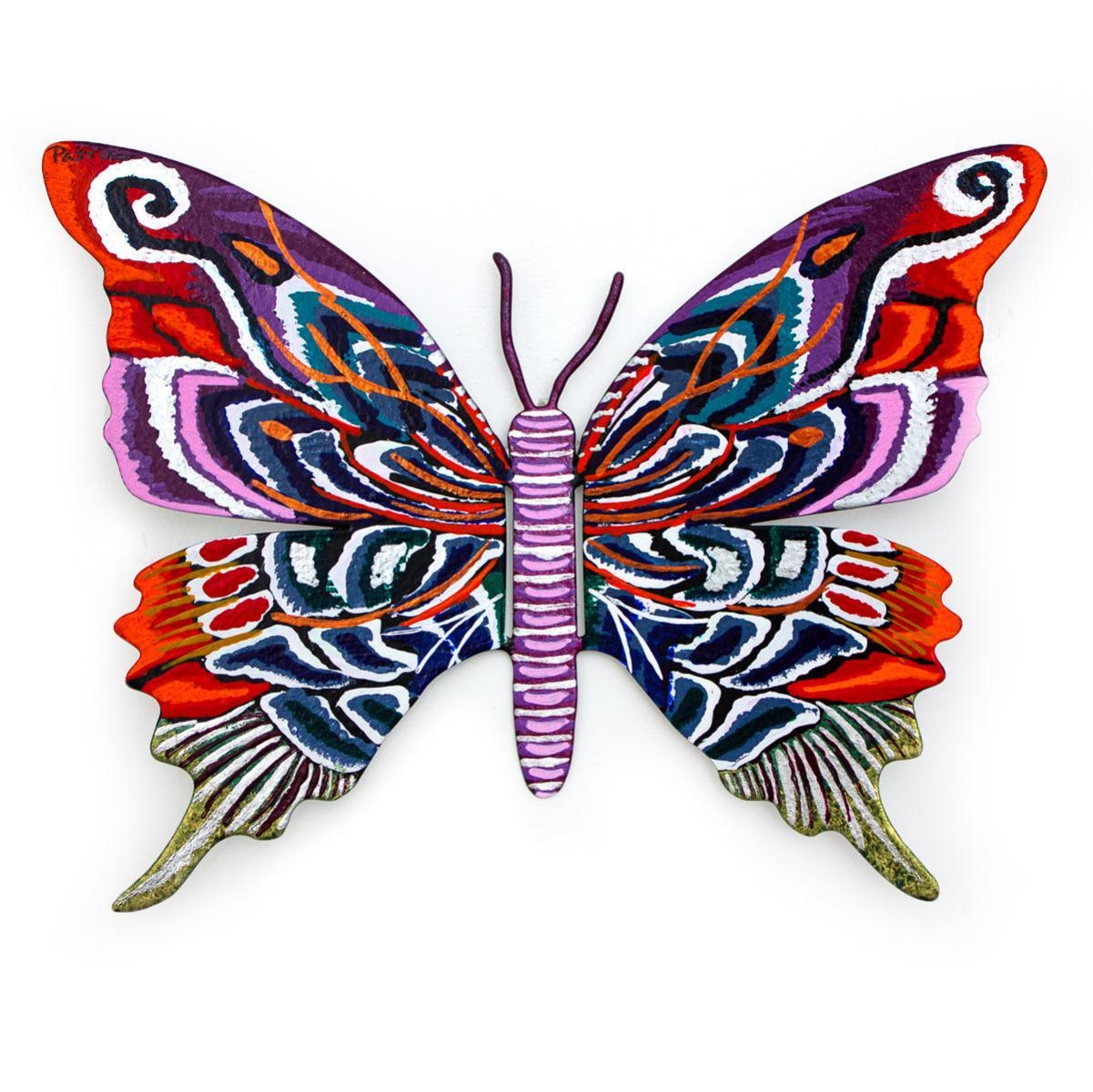 Artwork by Patricia Govezensky, Butterfly, Made of Original Painting on Cutout Steel