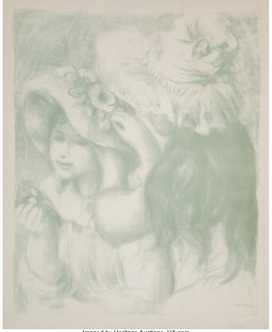 Allée Dans Un Bois, Femme Avec Enfant Dans Les Bras by Pierre-Auguste  Renoir - Artvee
