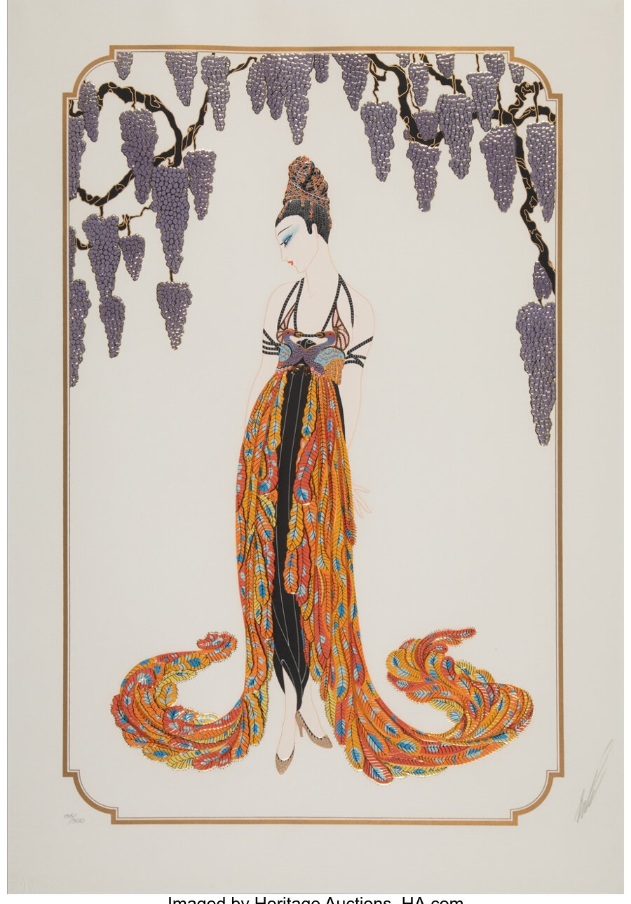Erté | Feather Gown, circa 1985 | MutualArt