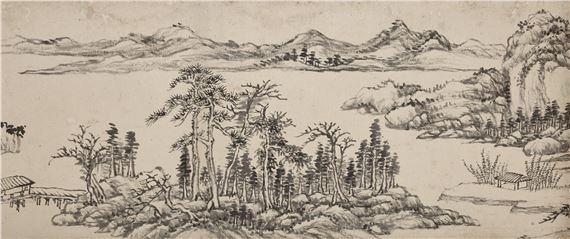 Chen Ding | Landscape after Wang Yuanqi (1825) | MutualArt