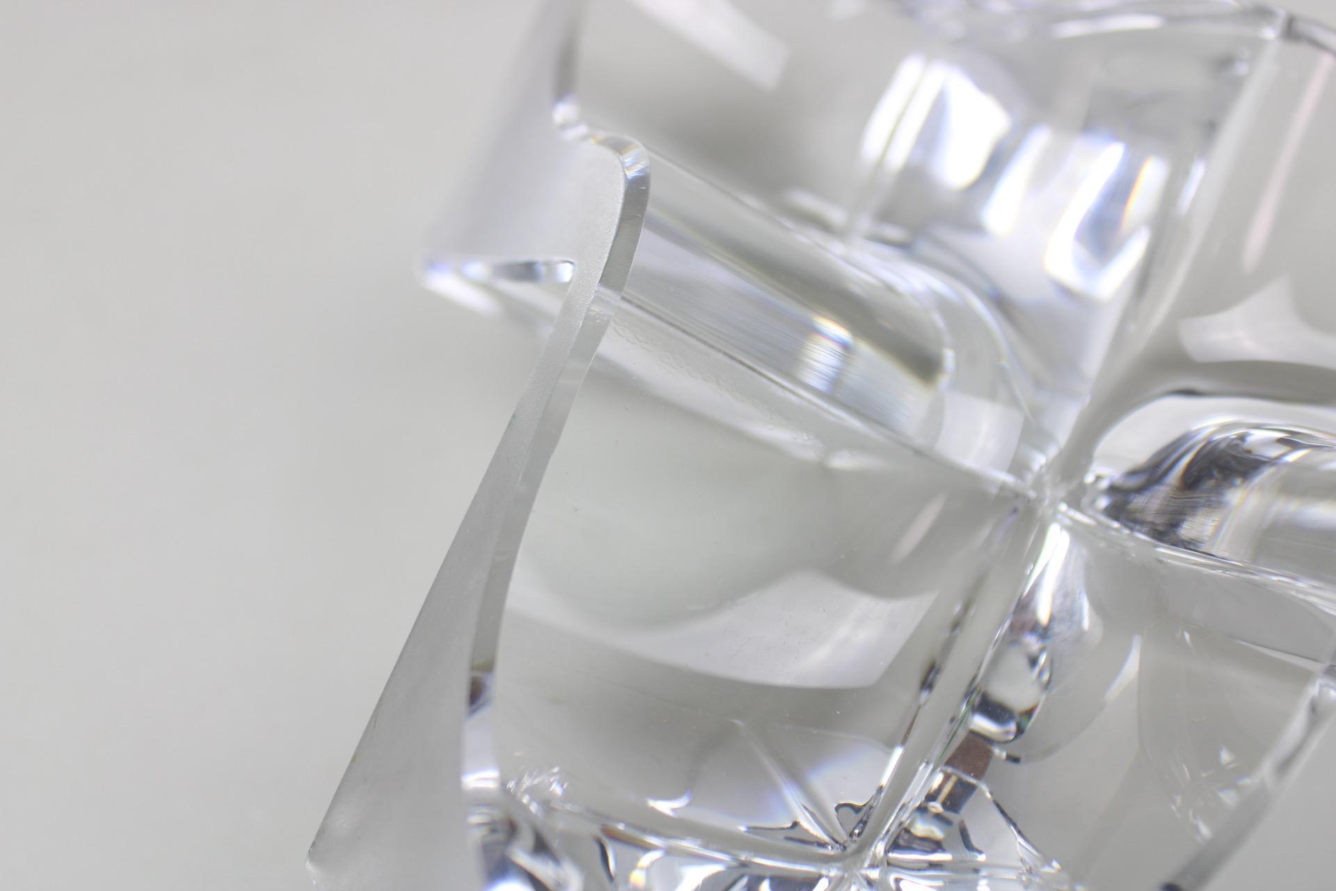 Daum Frères | Postmodern Daum Crystal Tiered Sculpture | MutualArt