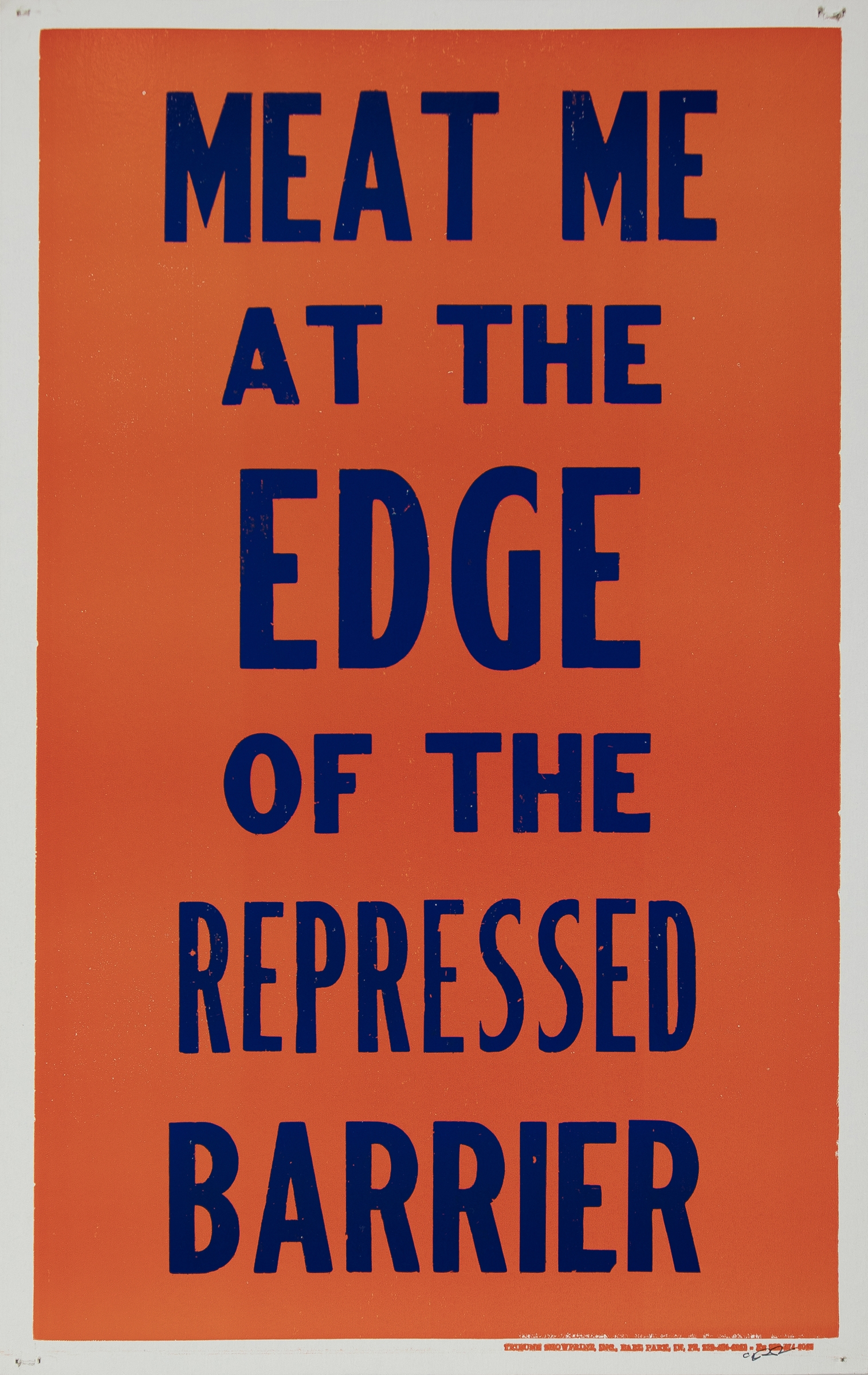 Artwork by Carl Pope, The Bad Air Smelled of Roses, Made of Letterpress on heavy cardstock