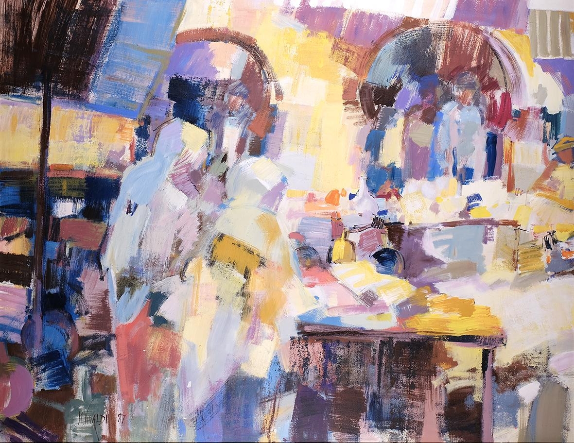 Artwork by María Teresa Martín Vivaldi, Mercado, Made of oil on canvas