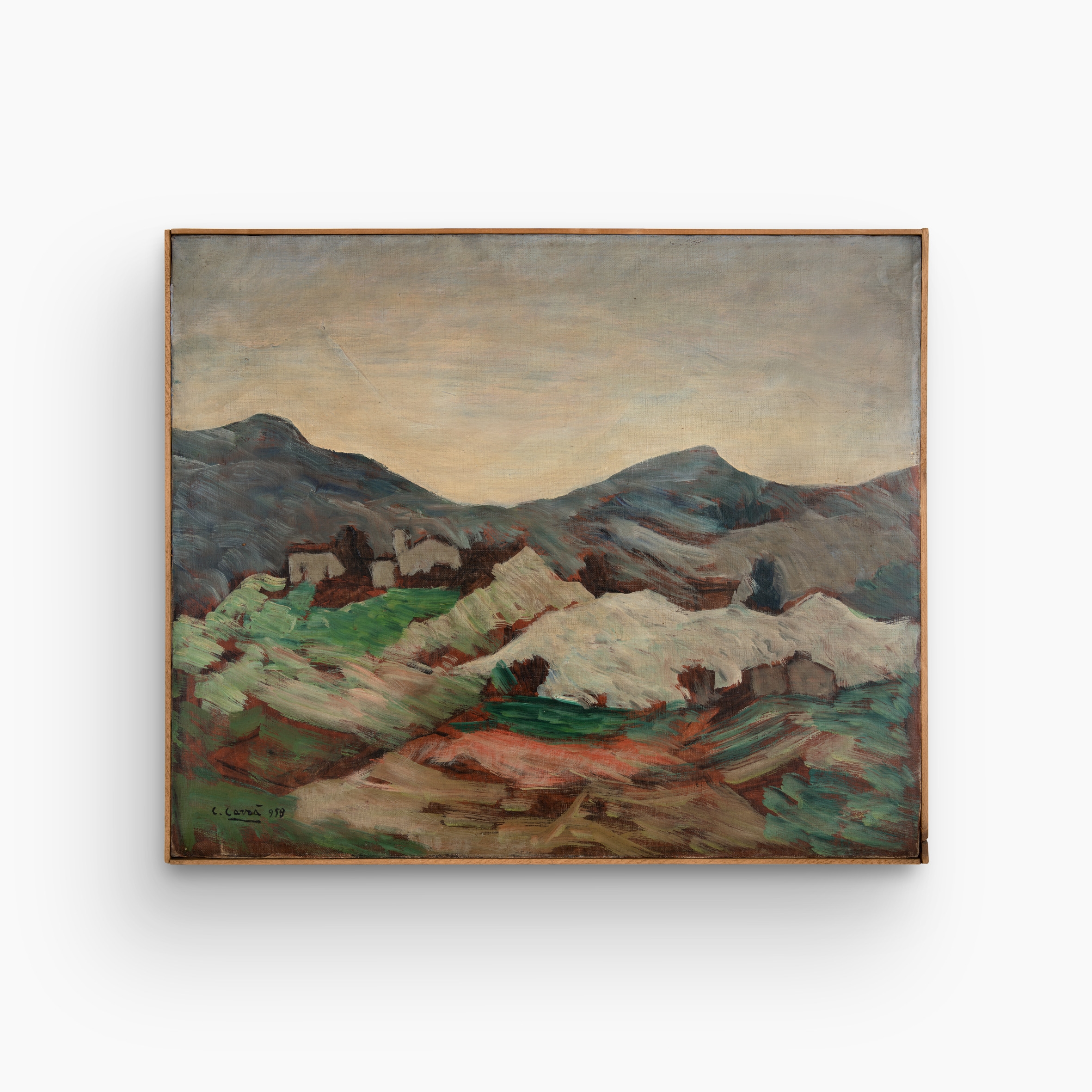 Artwork by Carlo Carrà, Cumuli di frantumi di marmo, Made of Oil on canvas