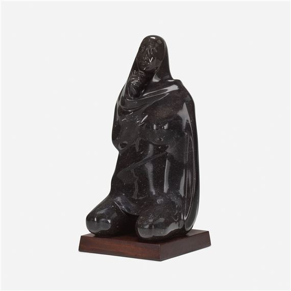 Mujer arrodillada envuelta en su rebozo by Armando Amaya, 1994