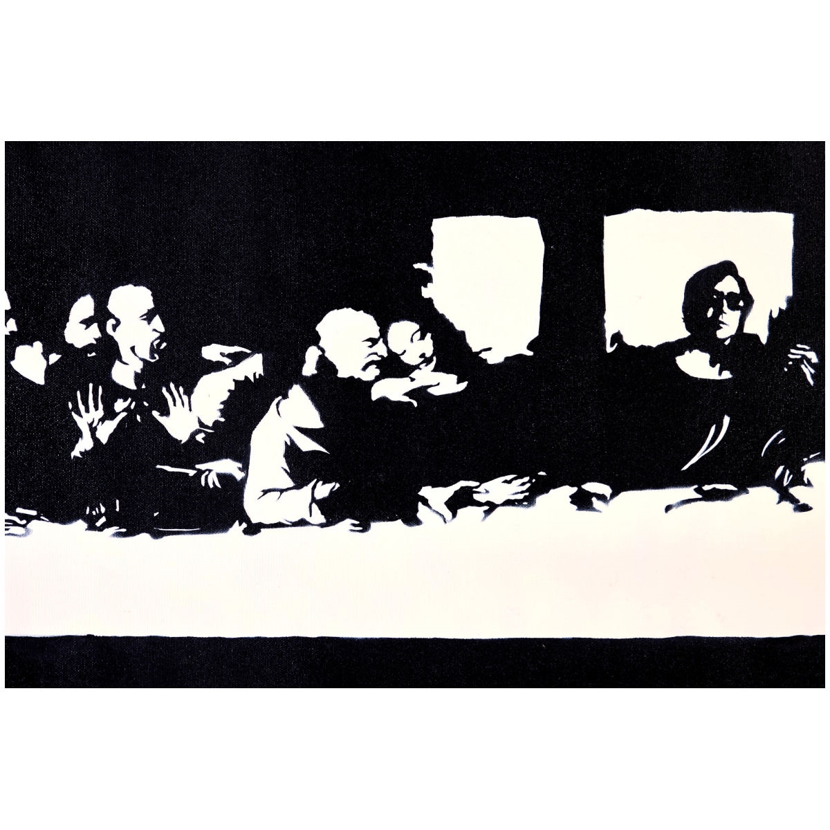 Blek Le Rat | «The Last Supper». Sleeping boy. (2008) | MutualArt