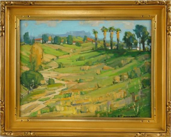 Karl Dempwolf Oil on Board Landscape by Karl Dempwolf, 1997