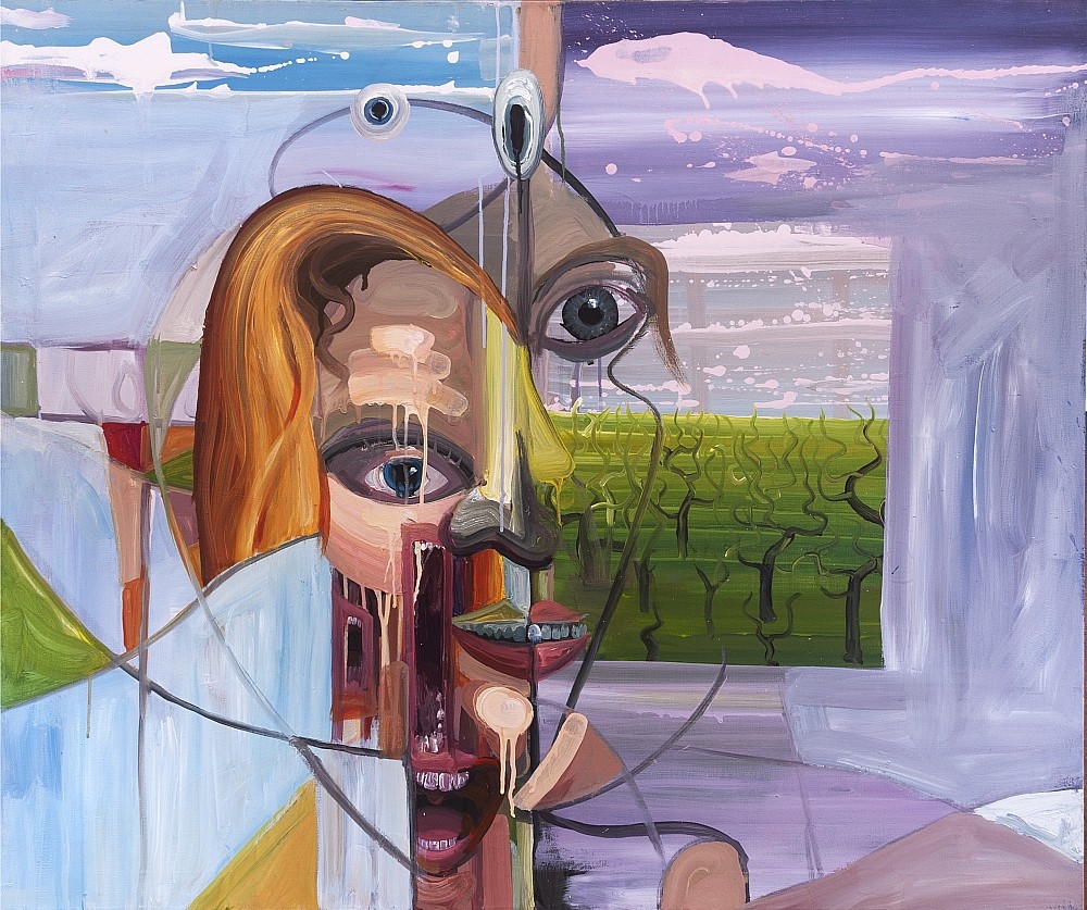 Artwork by Jan Karpíšek, Merging with the landscape, Made of acrylic, canvas