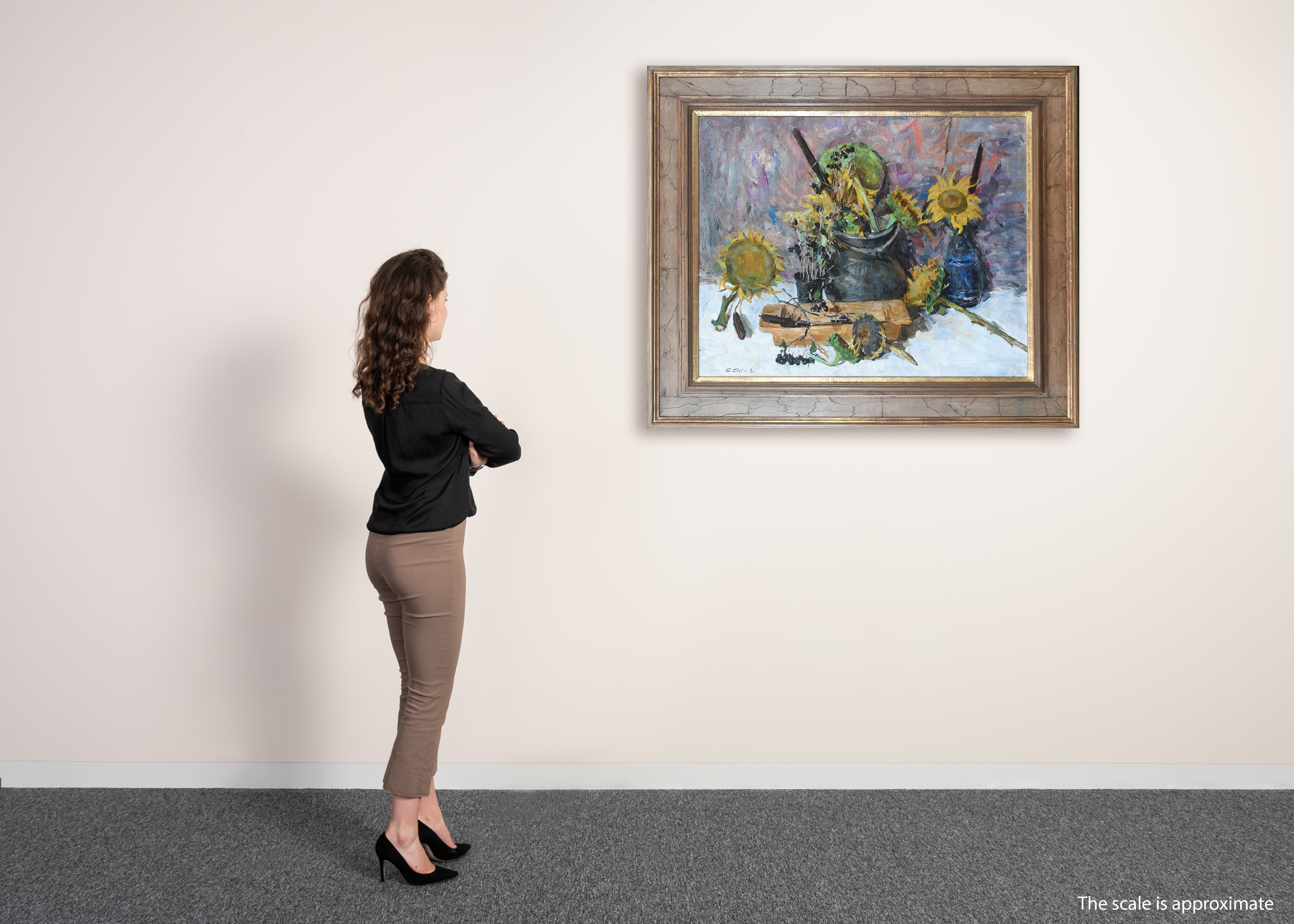 Artwork by Serguei Mikhailovitch Skoubko, Sunflowers, Made of Oil on canvas
