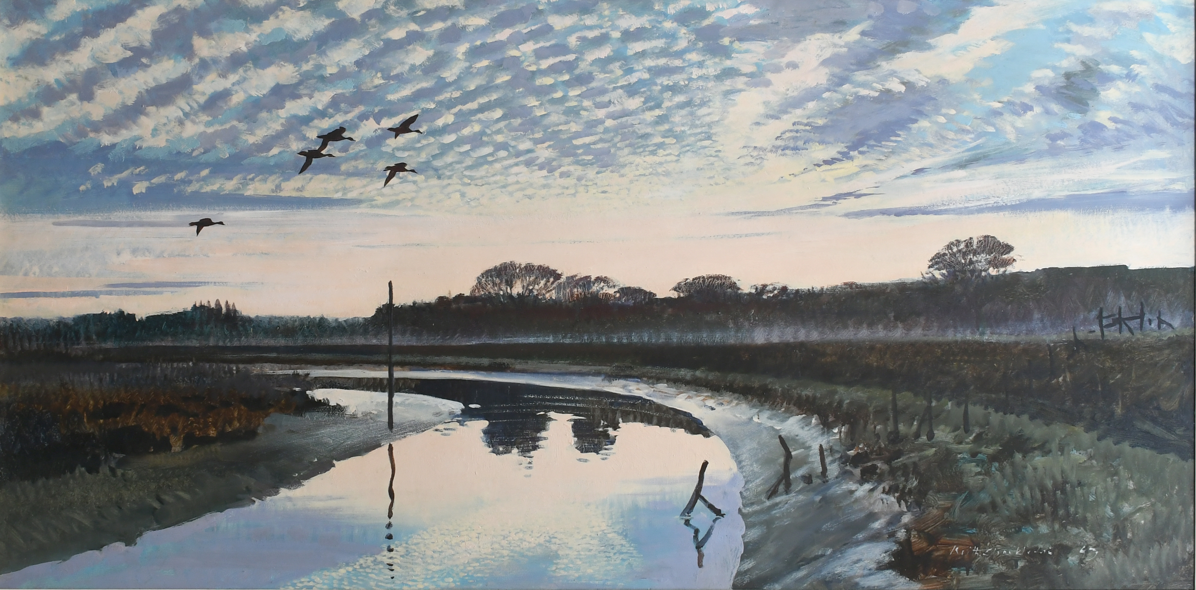 Keith Shackleton | Ducks flying in over a creek at Chichester Harbour ...