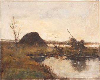 Polderlandschap - Adriaan Hendrik Dros