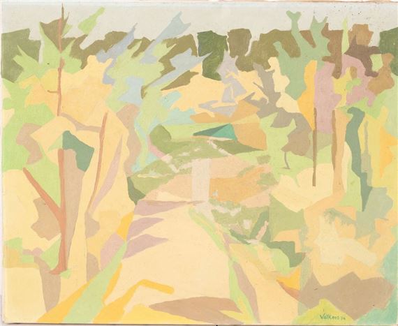 "Landschap in West-duinen" - Meinert Willem Volkers