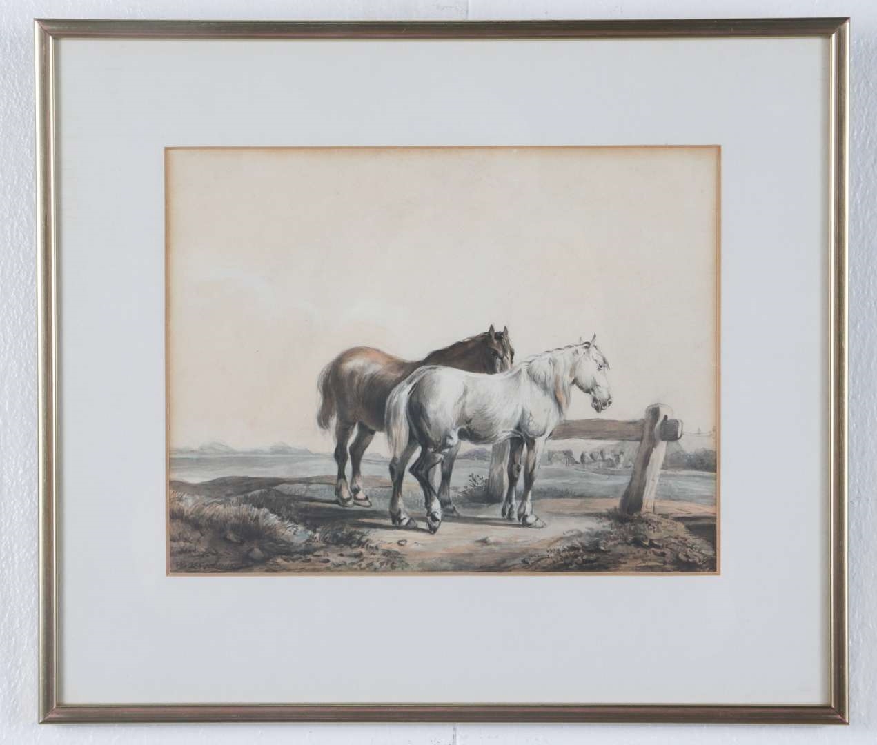 Wouter Verschuur The Younger | Twee paarden | MutualArt