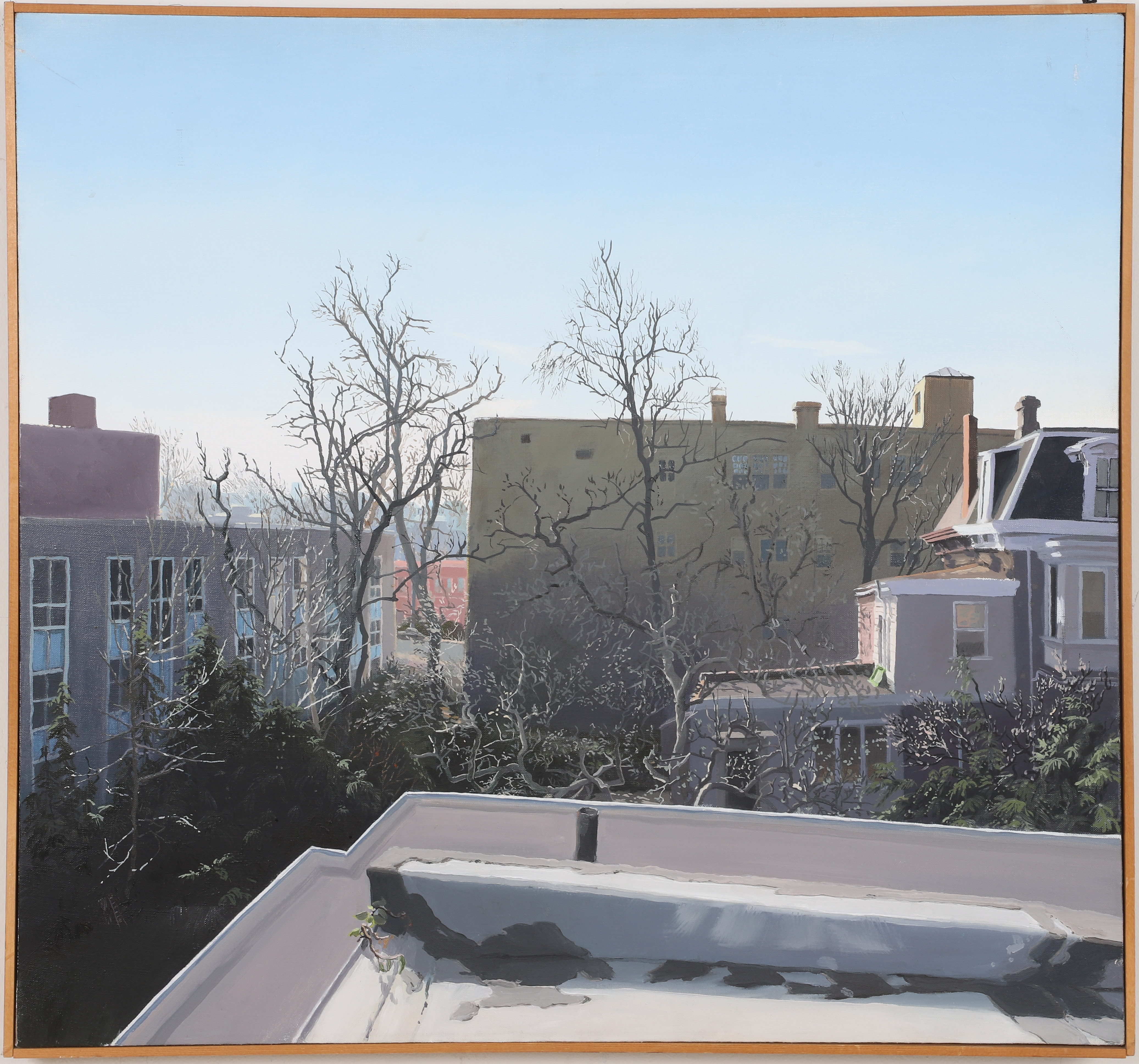 Artwork by Sarah McCoubrey, Philadelphia Rooftop, Made of oil on canvas