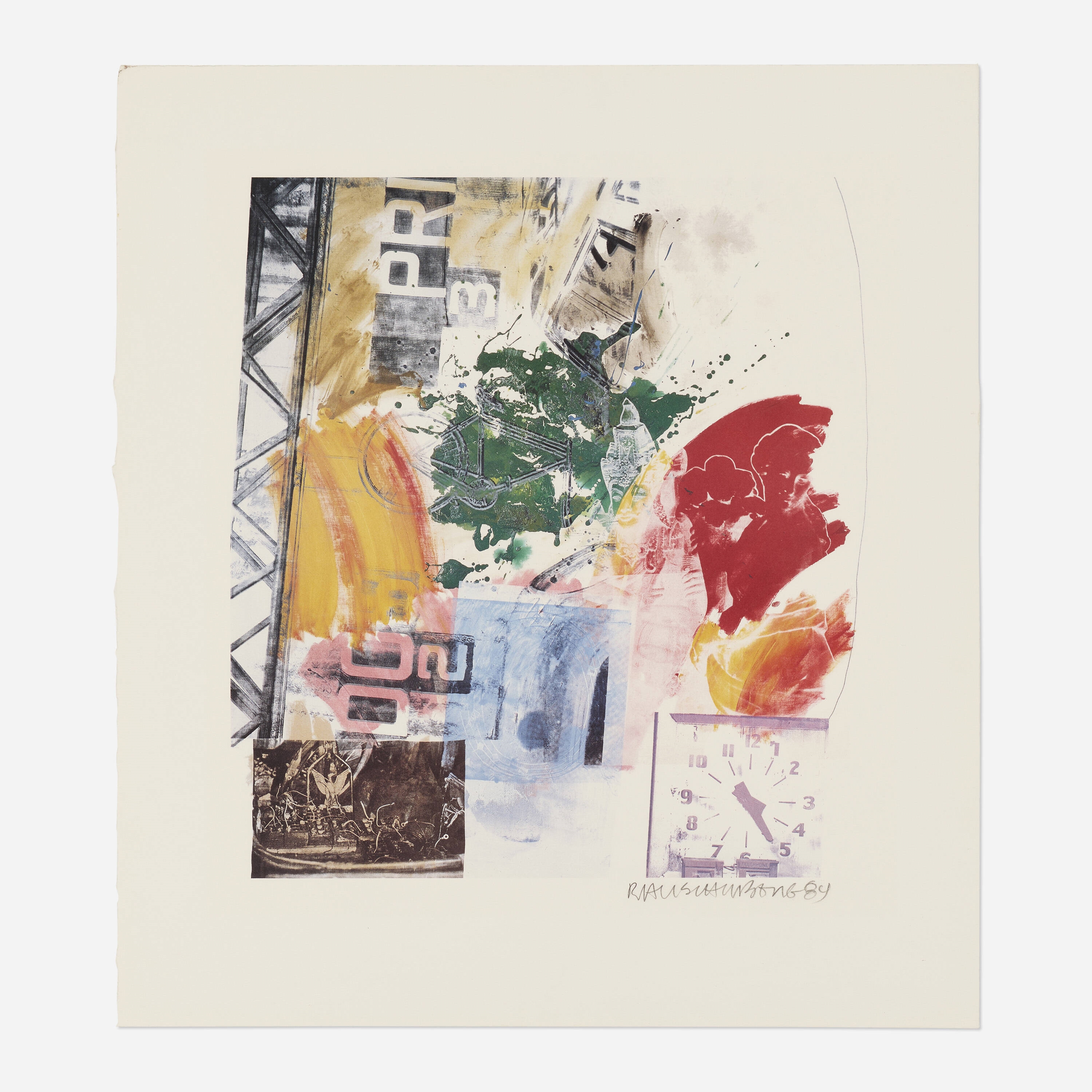 Robert Rauschenberg | Untitled (ROCI Announcement) (1984) | MutualArt