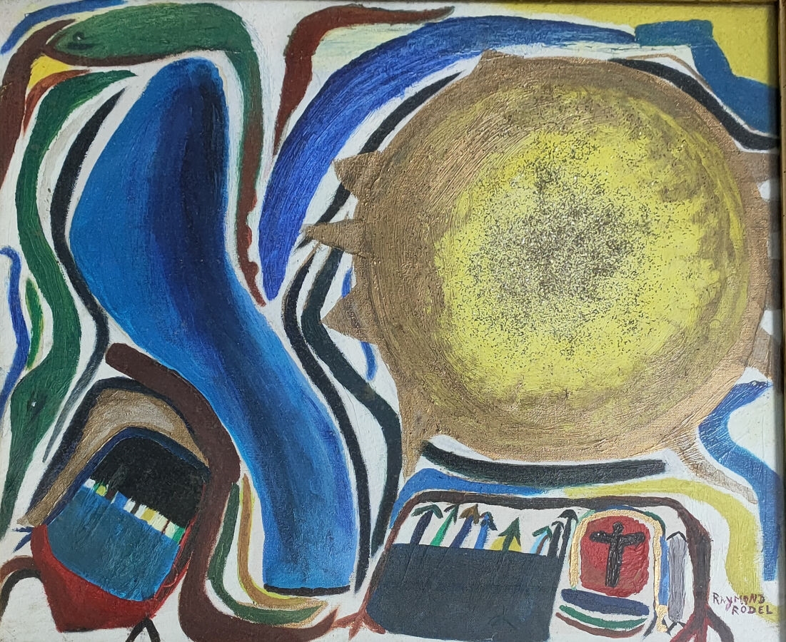 Artwork by Raymond Rodel, Composition, Made of oil on canvas