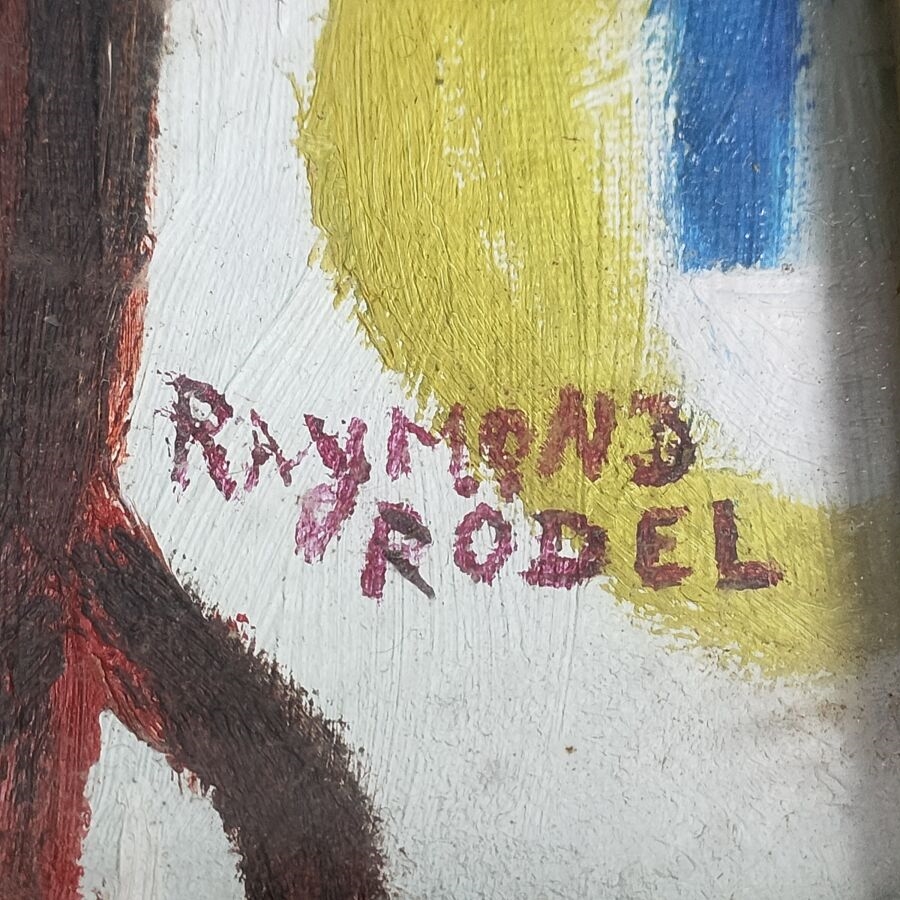 Artwork by Raymond Rodel, Composition, Made of oil on canvas