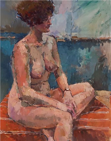 Sharon - seated nude by Roger Bliss