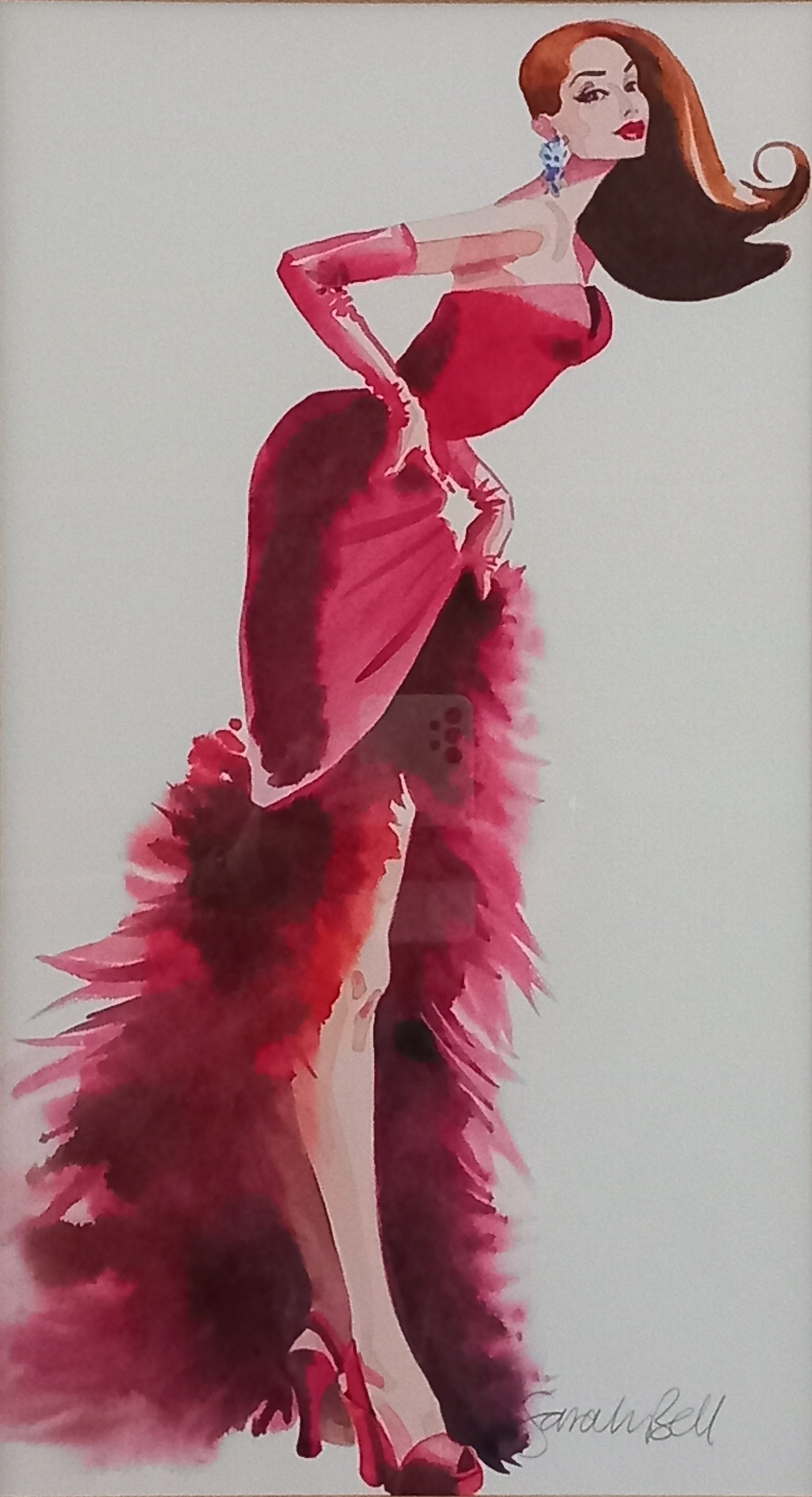 Sarah Bell | Lady in Red III | MutualArt