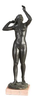 Álló női akt - Magyar Szobrász