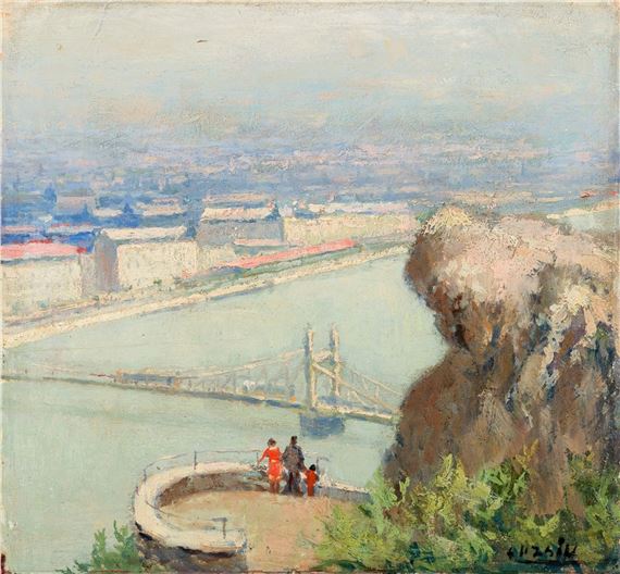 Budapesti látkép a Szabadság híddal by Ödön Guzsik