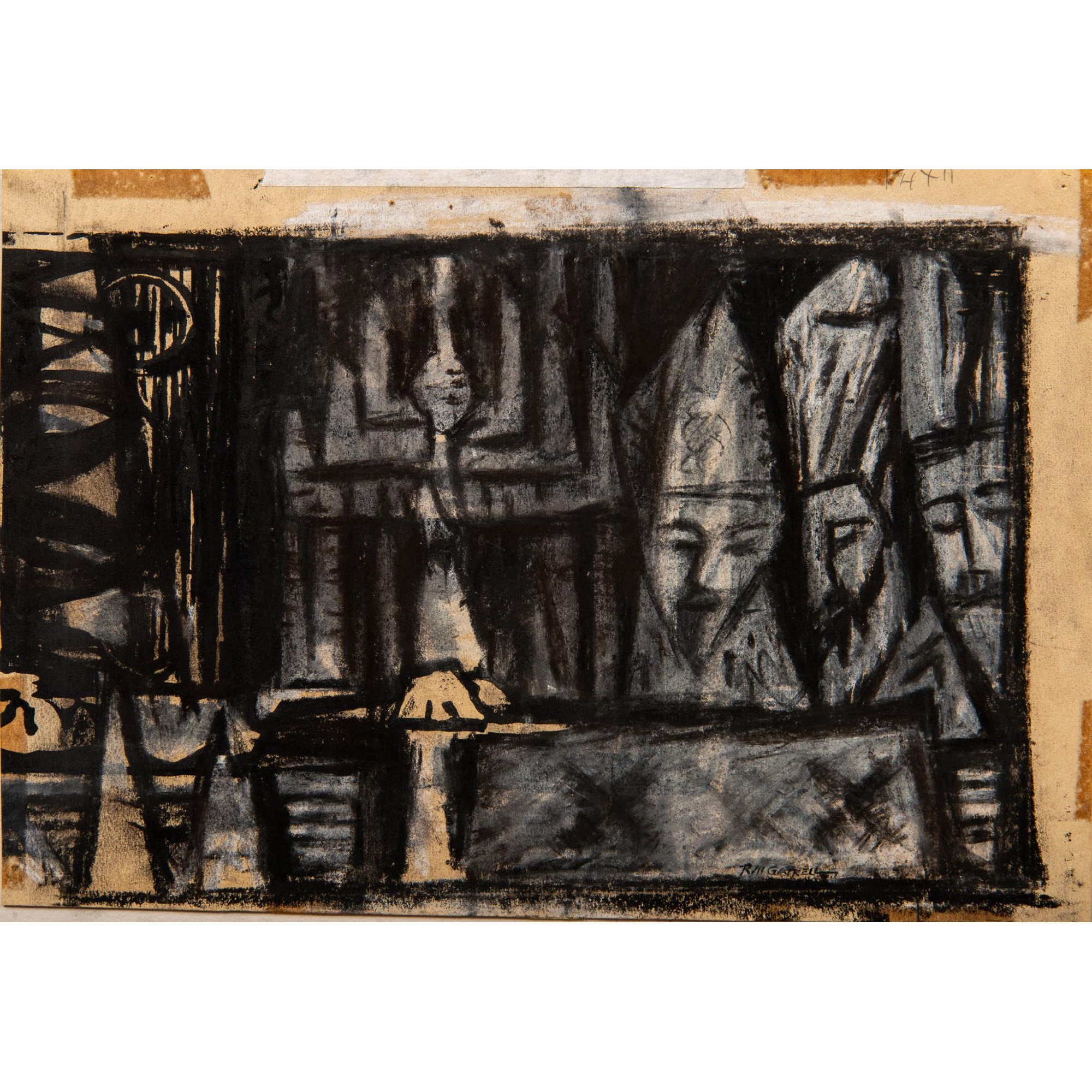 Robert M. Gatrell | Depicting an abstracted scene of religious figures ...