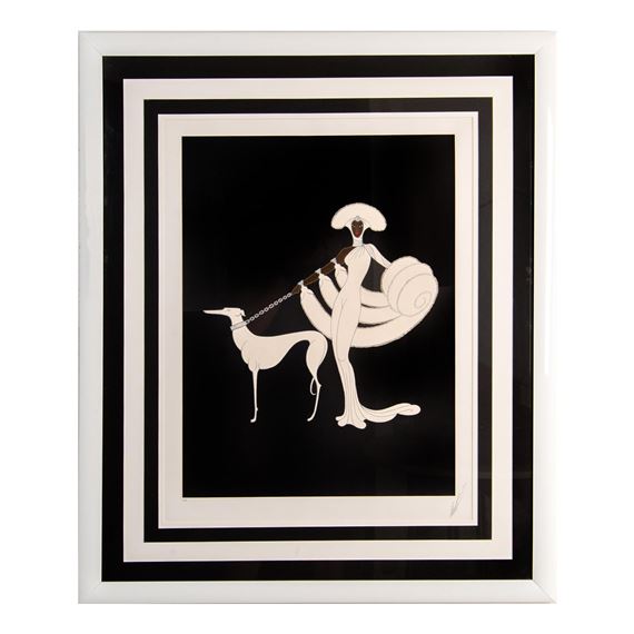 Erte 【Ebony and White】vintageitem 1980年代 Erté | Ebony and White that depicts a Black female dressed in an