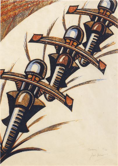Speedway by Sybil Andrews, 1934