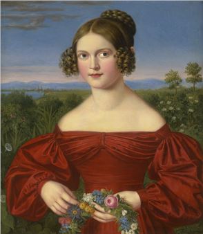 Bildnis der Tochter der Berliner Fabrikanten-Familie Roßmann. - Therese Mahlmann