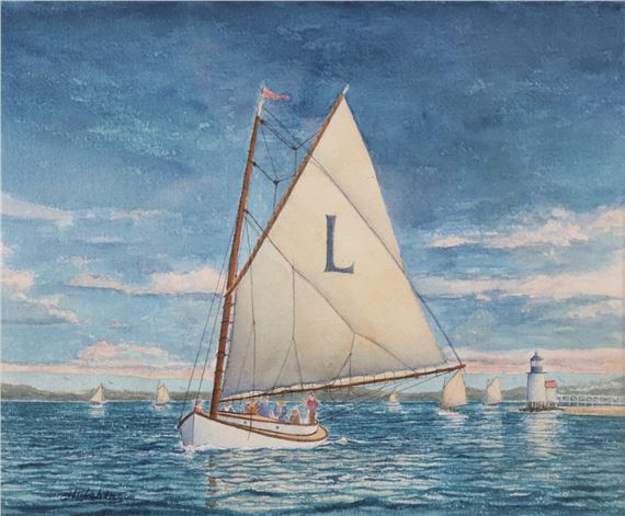 “Sailing Day at Brant Point” by John Hutchinson