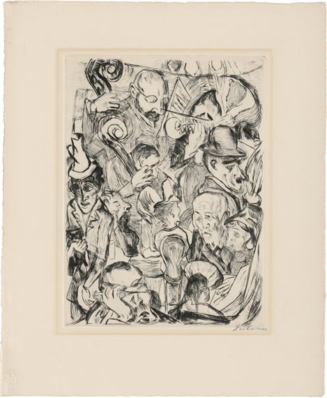 Cafémusik by Max Beckmann, 1918