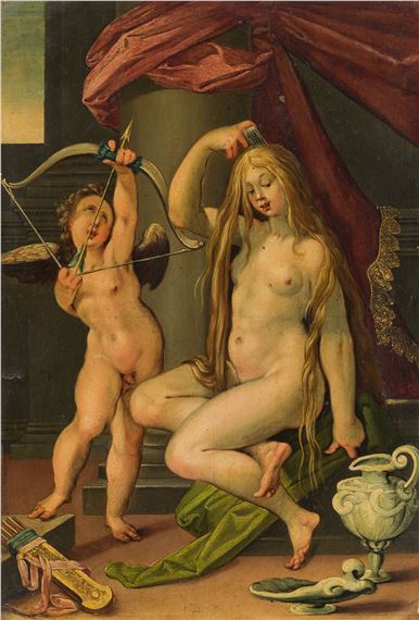 Venus and Amor by Bartholomeus Spranger
