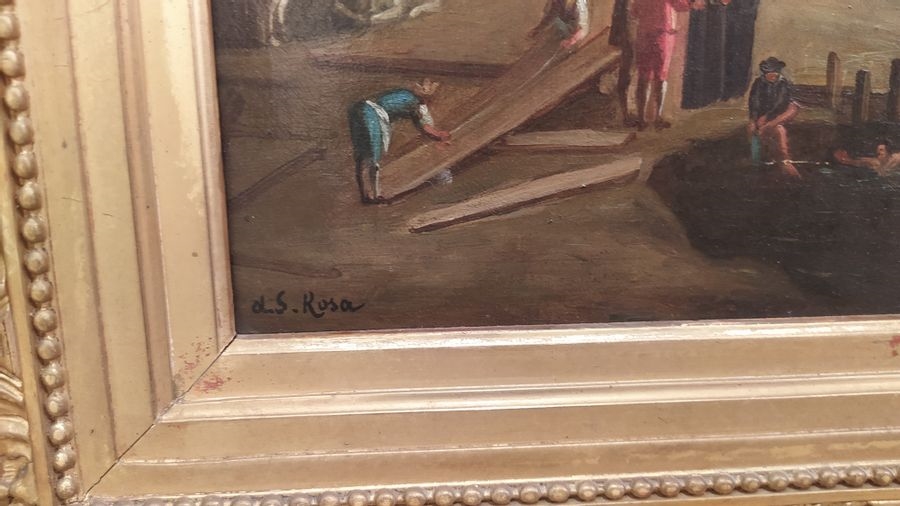 Salvator Rosa | Marine Signed A.GROMIGNI on the back and dated 1882 59 ...