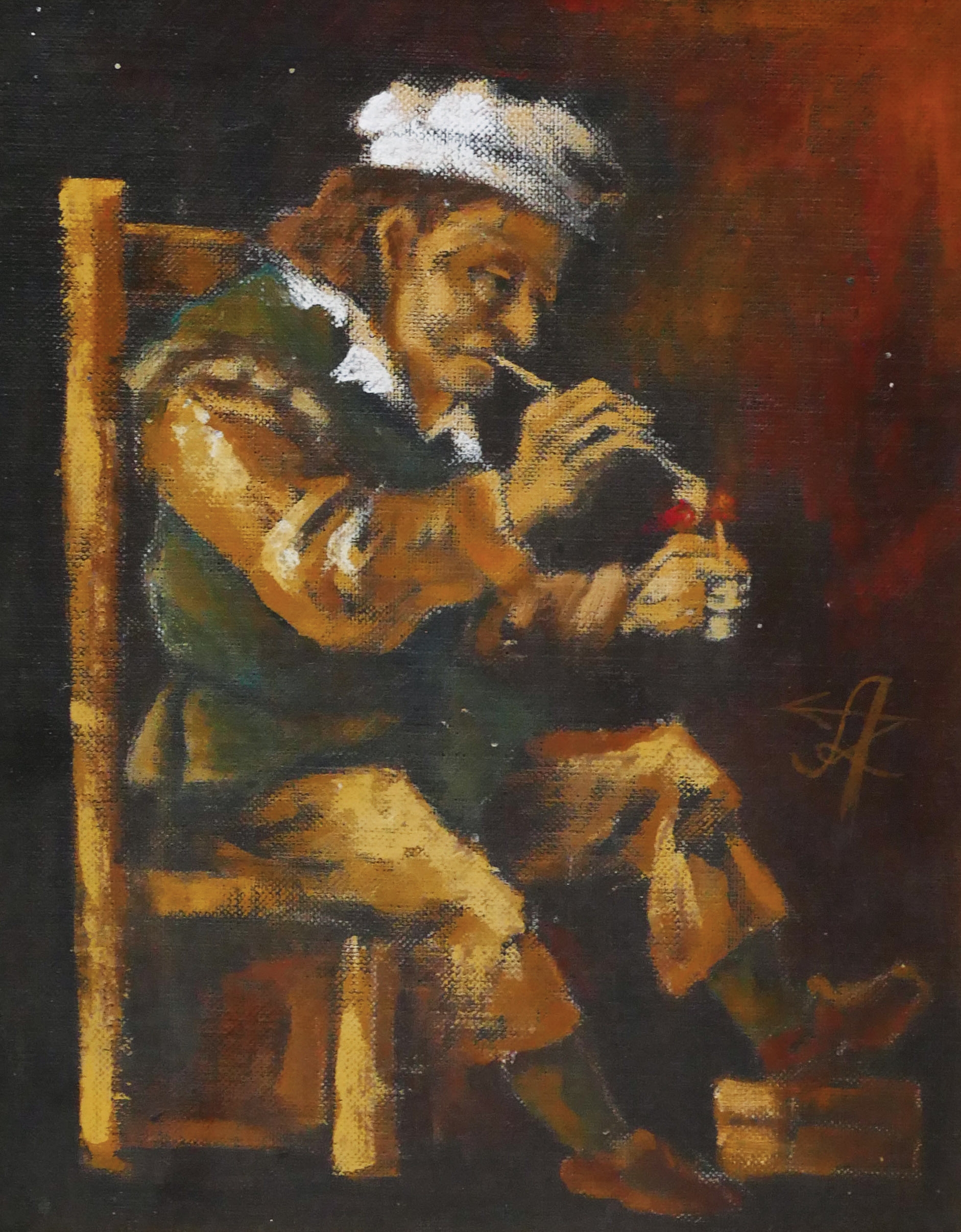 Adrian Zisu | The Pipe Smoker | MutualArt