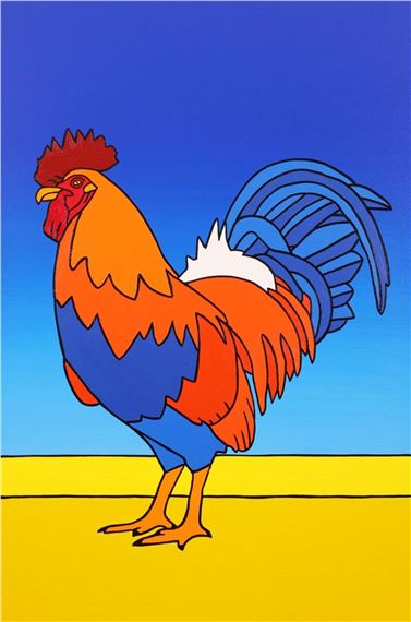 ONE RATHER LARGE FANCY ROOSTER by Jason Carter, dated 2020
