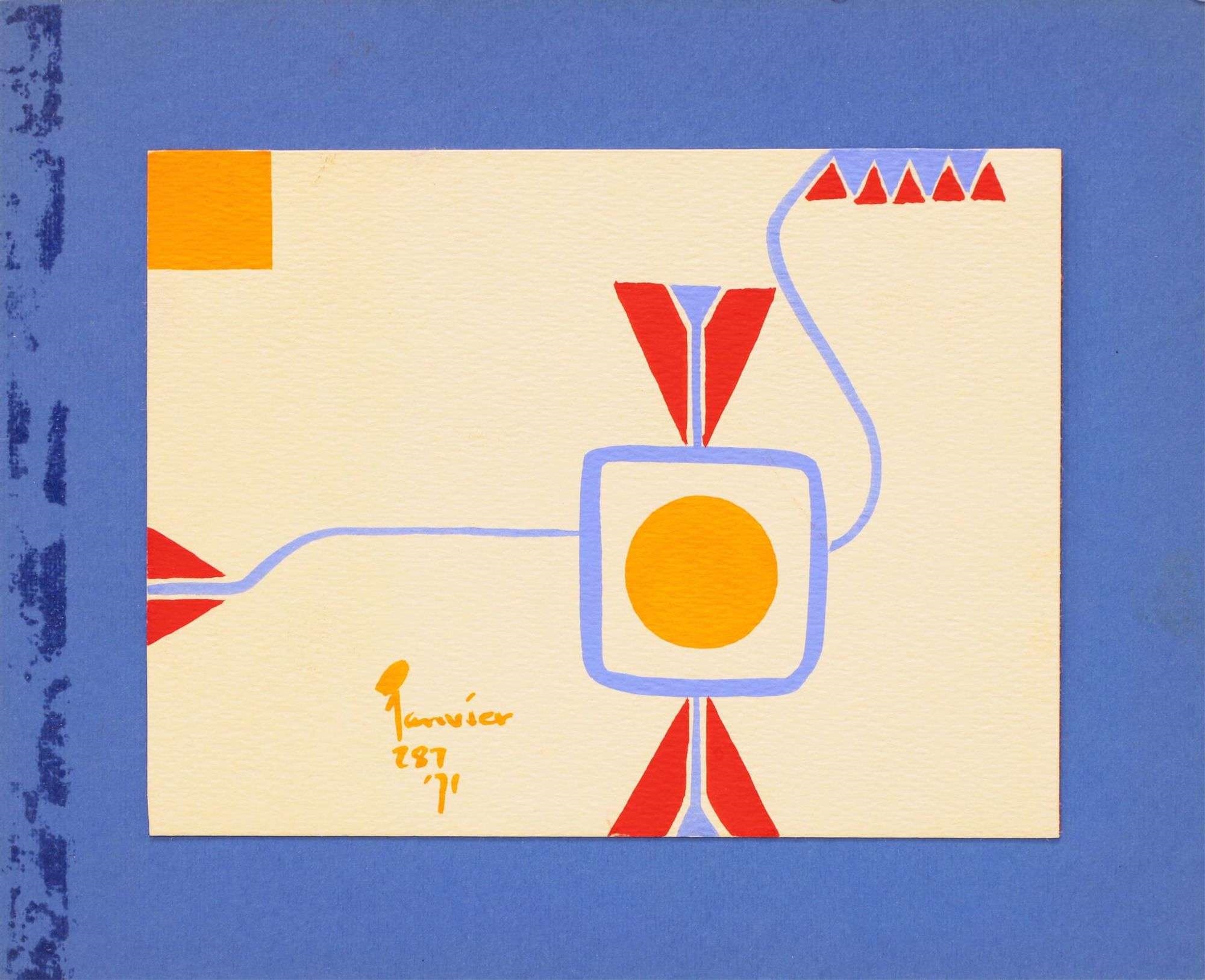Alex Janvier | TEEPEE TEA (#27); 1971 THE CREE STORY (#25); 1971 HITCH ...
