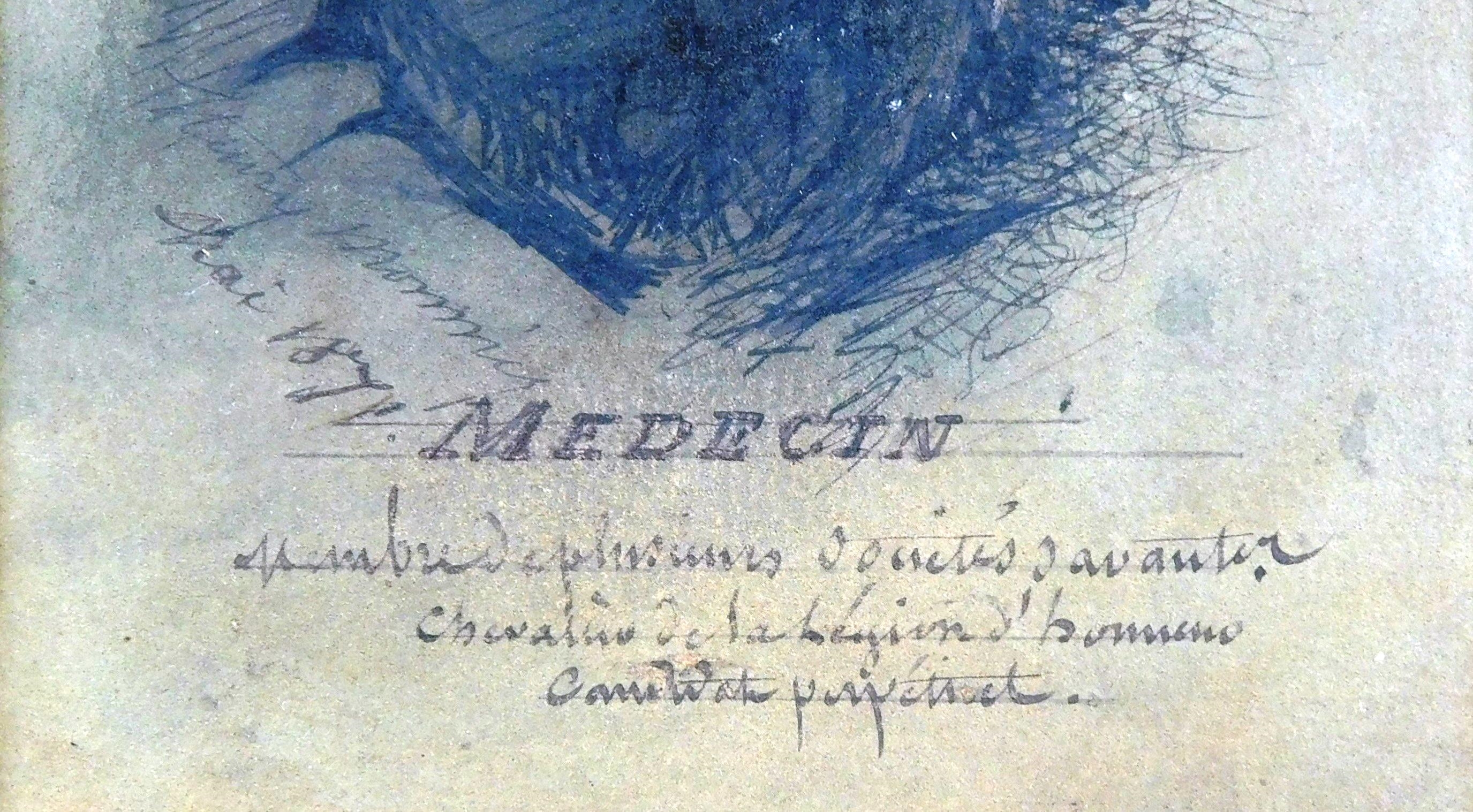 Artwork by Henry Monnier, lot of four watercolors, Made of Watercolors