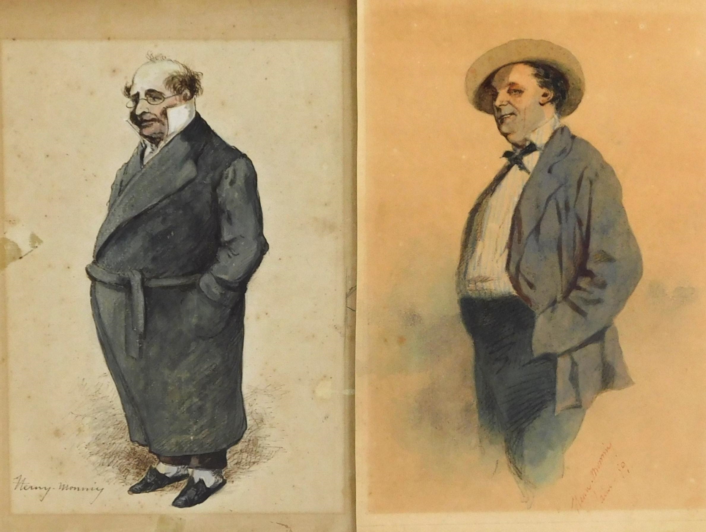 Artwork by Henry Monnier, lot of four watercolors, Made of Watercolors