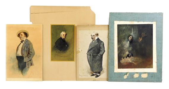 lot of four watercolors