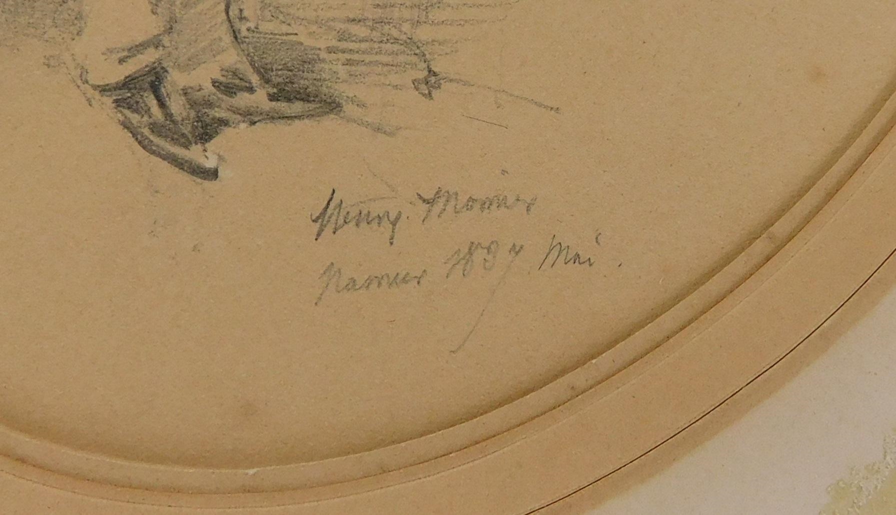 Artwork by Henry Monnier, three sketches of men, Made of ink on paper