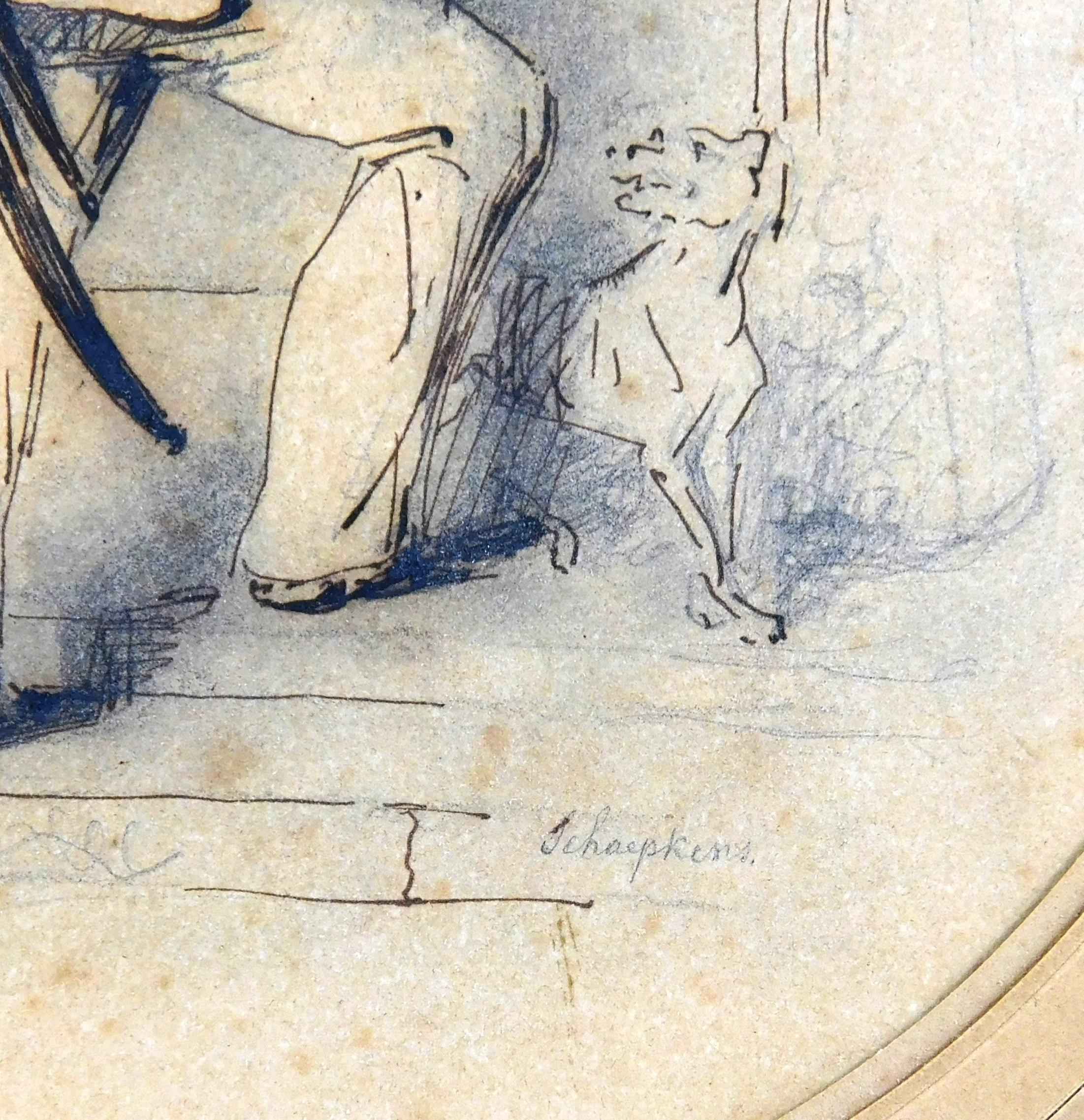 Artwork by Henry Monnier, three sketches of men, Made of ink on paper